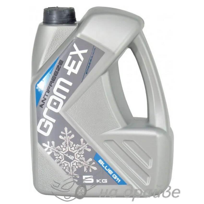Антифриз синій G11+ Antifreeze Blue -42°C 5кг Grom-Ex
