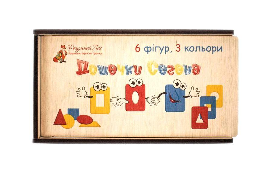 Досочки Сегена. 6 фігур, 3 кольори. Розумний лис (90111), фото 1