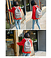 Жіночий сірий вельветовий рюкзак код 3-395, фото 7