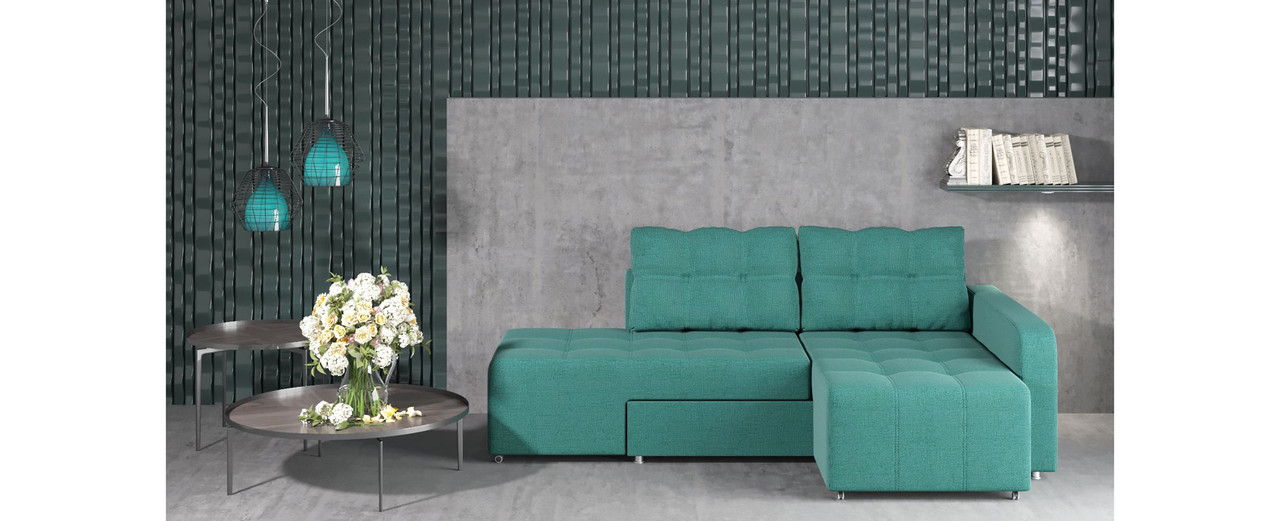 Современный угловой мягкий диван для дома Fiesta Sofino 2400х1600х900 мм раскладной - фото 9 - id-p608694081