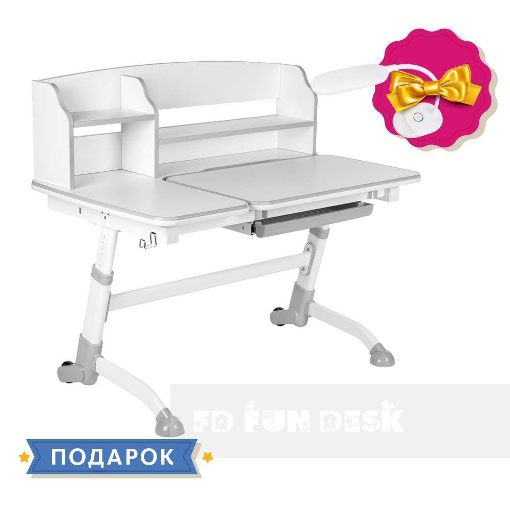 Стіл-парта трансформердля будинку FunDesk Amare II Grey