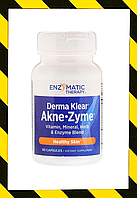 Enzymatic Therapy, Очищення шкіри від Акне Прищів, Derma Akne-Zyme, 90 Capsules