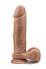 Фалоімітатор з подвійною щільністю AU NATUREL 9.5INCH DILDO MOCHA, фото 2