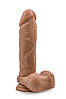 Фалоімітатор з подвійною щільністю AU NATUREL 9.5INCH DILDO MOCHA, фото 4