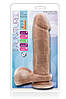 Фалоімітатор з подвійною щільністю AU NATUREL 9.5INCH DILDO MOCHA, фото 6