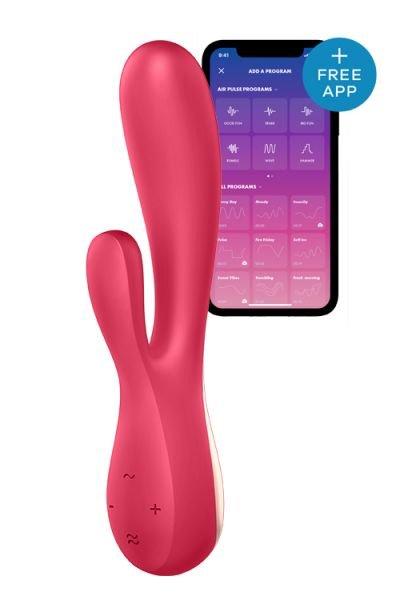 Смарт вібратор кролик червоний SATISFYER MONOFLEX, фото 1