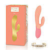 Вібратор-кролик Rianne S: Xena Peach/Coral, 10 режимів, медичний силікон, подарункове паковання, фото 3