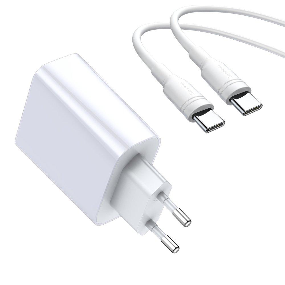 Сеть ЗУ Baseus Speed PPS Quick charger C+U 30W (With 1M USB-C Cable), White (TZCAFS-A02)