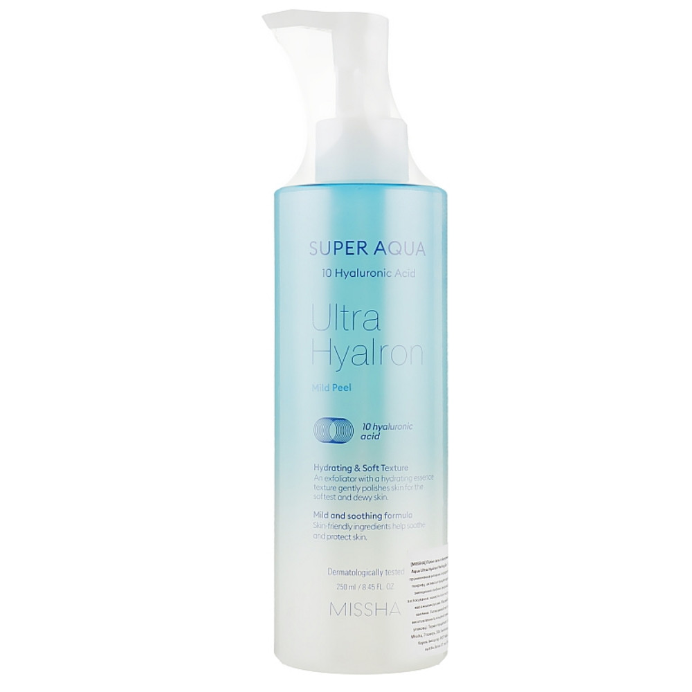 Ультра-зволожуючий пілінг-гель для обличчя Missha Super Aqua Ultra Hyalron Mild Peel 250 мл (8809643520133)