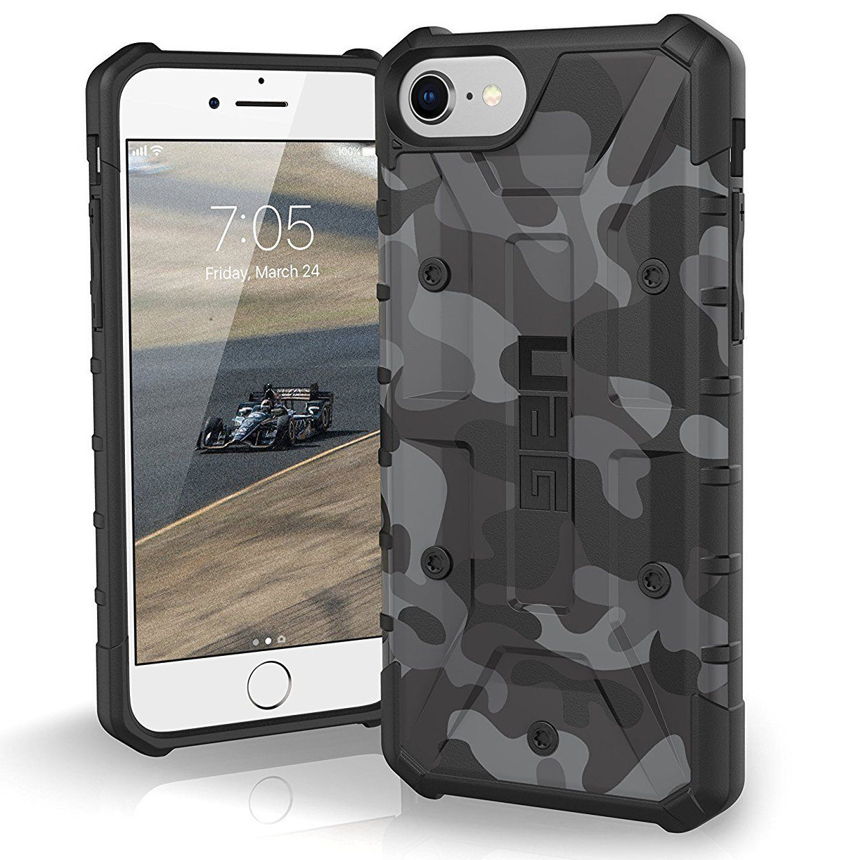 Чехол Urban Armor Gear для iPhone SE 2020/8/7/6s Pathfinder Series, Midnight Camo (IPH8/7-A-BC)