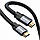 Кабель Baseus Enjoyment Series 4KHD Male to 4KHD Male Adapter 1m, Dark gray (CAKSX-B0G), фото 3