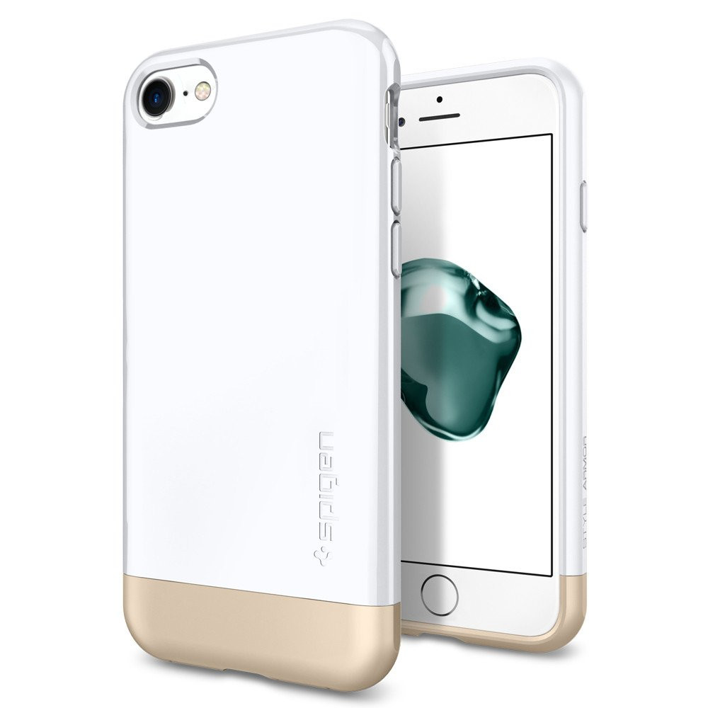Чехол Spigen для iPhone SE 2022/ 2020/ 8/ 7, Style Armor, White (042CS21039), фото 1