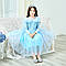 Пишне плаття Ельзи з довгим рукавом велюрове блакитне 150, фото 3
