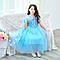 Пишне плаття Ельзи з довгим рукавом велюрове блакитне 150, фото 9