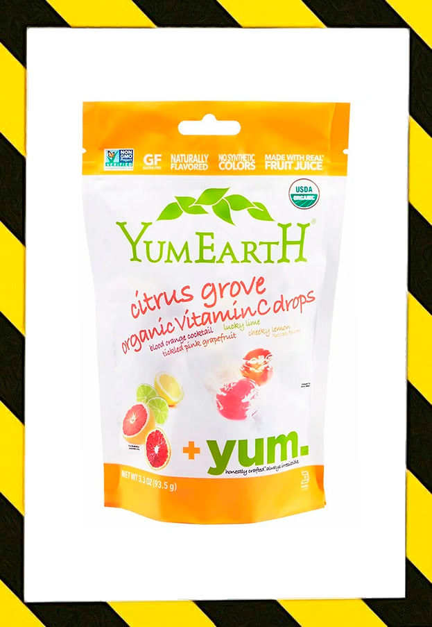 YumEarth, Органічні льодяники з вітаміном C Citrus Grove, 93,5 г