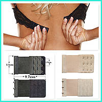 Розширювач на 3 гачки з додатковою гумкою для бюстгальтера, тілесний