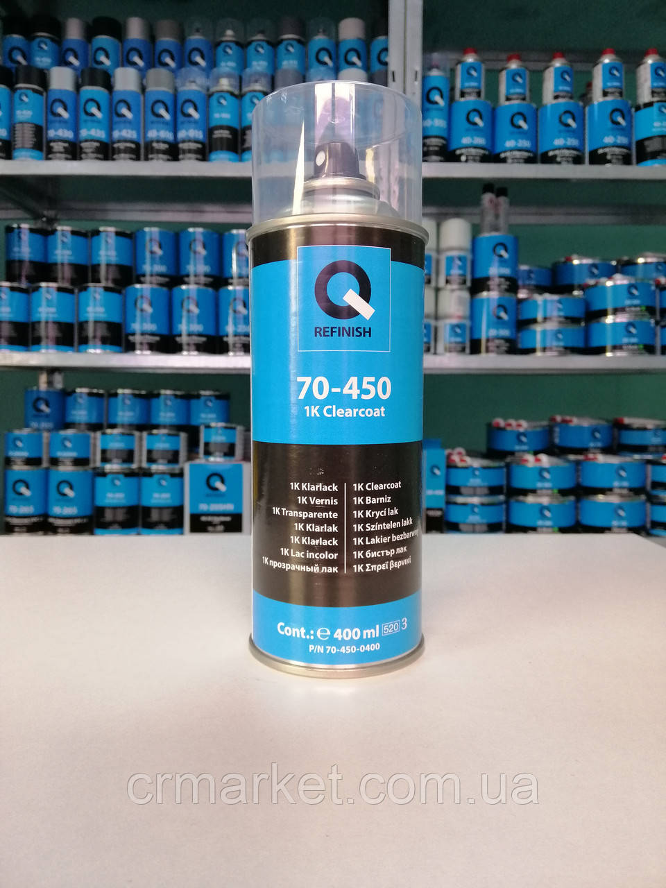 Лак аерозольний 1К Clearcoat 400мл, Q-REFINISH 70-450, фото 1