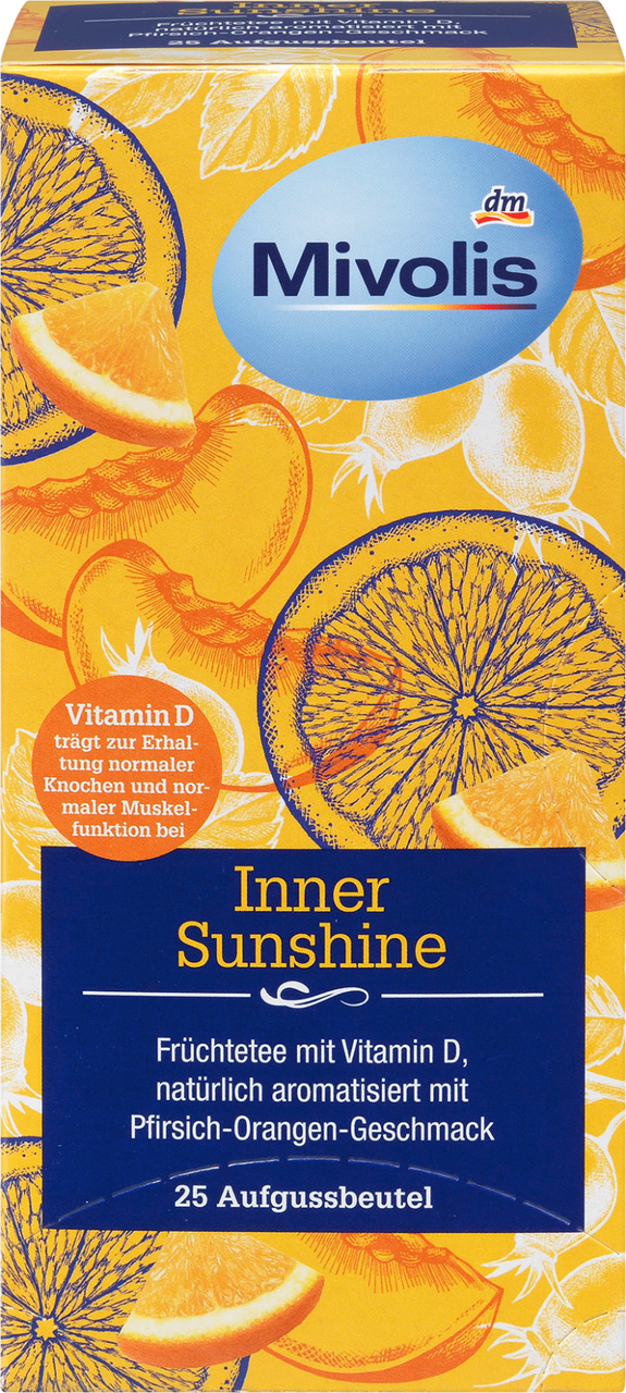 Трав'яний чай Mivolis Inner Sunshine mit Vitamin D, 25 шт., фото 1