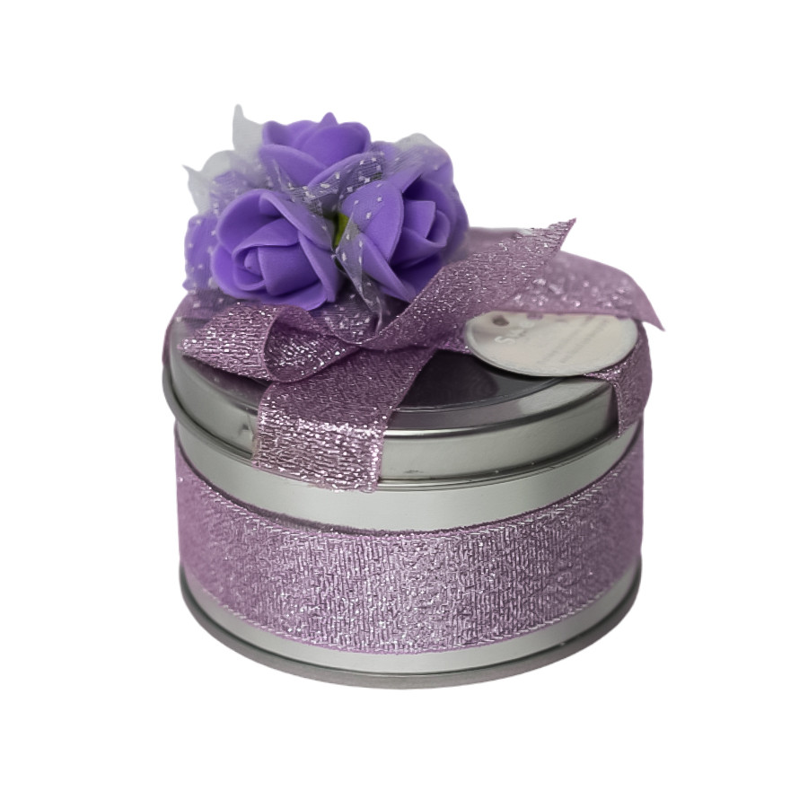 Коробочка подарункова металева фіолетова, фото 1