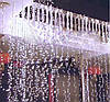 Гірлянда штора завіса Водоспад 3х3 м 280 LED велика лампа 3D (білий шнур, з перехідником) Білий, фото 3