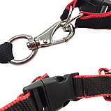 Поводок зі шлейкою для собак міцний до 50 кг 1.5 м Розмір XL Великий Шлейка із повідцем і ошийником 3в1, фото 6