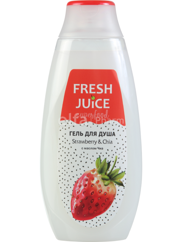 Гель для душу Superfood Strawberry & Chia 400 мл Fresh Juice