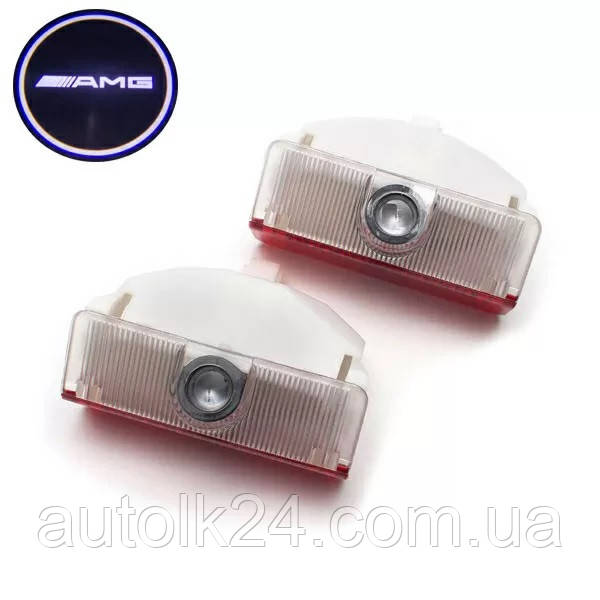 Штатна Led підсвітка двері MERCEDES з логотипом AMG