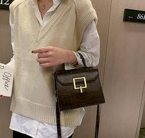 Модна ділова сумка під шкіру рептилії