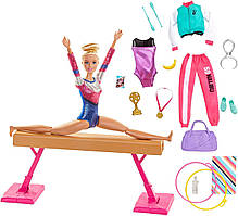 Ігровий набір Лялька Барбі гімнастка Barbie Gymnastics Playset With Doll, Balance Beam GJM72