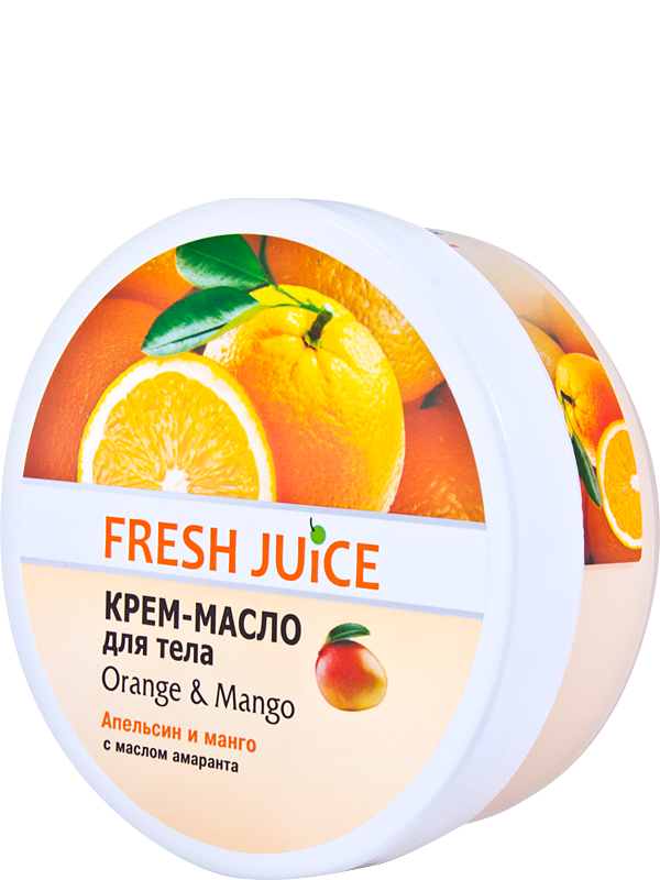 Крем-масло для тіла Fresh Juice Апельсин і манго з маслом амаранту 225 мл