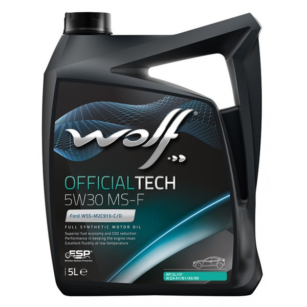 Моторна олива WOLF OFFICIALTECH 5W-30 MS-F, 5 л