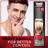 OUTLET Помазок для гоління з пластиковою ручкою і подовженою натуральною щетиною TITANIA art.1700/MEN, фото 2