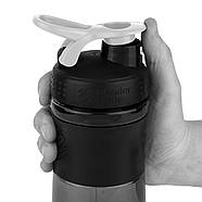 Шейкер спортивний (пляшка) BlenderBottle SportMixer Flip 28oz/820ml Black/White, фото 3
