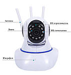 Wi-Fi камера відеоспостереження IP поворотна Adna Smart Camera Y11 для дому та офісу або як радіоня няня, фото 6