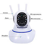 Wi-Fi камера відеоспостереження IP поворотна Adna Smart Camera Y11 для дому та офісу або як радіоня няня, фото 7