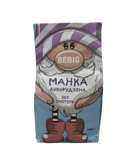 Манка кукурудзяна без глютену TM BEBIG, 450 гр