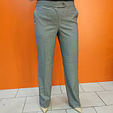 Жіночі сірі брюки класика штани принт, фото 4