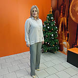 Жіночі сірі брюки класика штани принт, фото 8