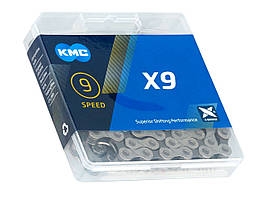 Ланцюг KMC X9 silver/gray (з замком) 9 швидкостей