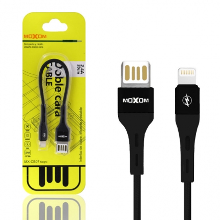 Короткий USB Кабель Micro USB, MOXOM, 0.2м (2,4А) - фото 1 - id-p1310270612