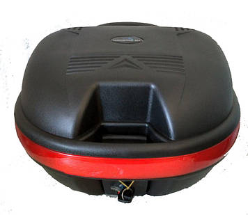 Кофр середній (пластмасовий) 445x385x280 мм, кріп. швидкознімне, чорний матовий HF-809