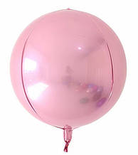 Фольгована кулька 4D сфера рожевий 15" (42см) Китай