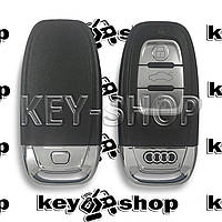 Ключ AUDI (корпус Ауди) А3, А4, А5, А6, А7, А8, Q3, Q5, Q7, с отсеком и лезвием, 3 - кнопки