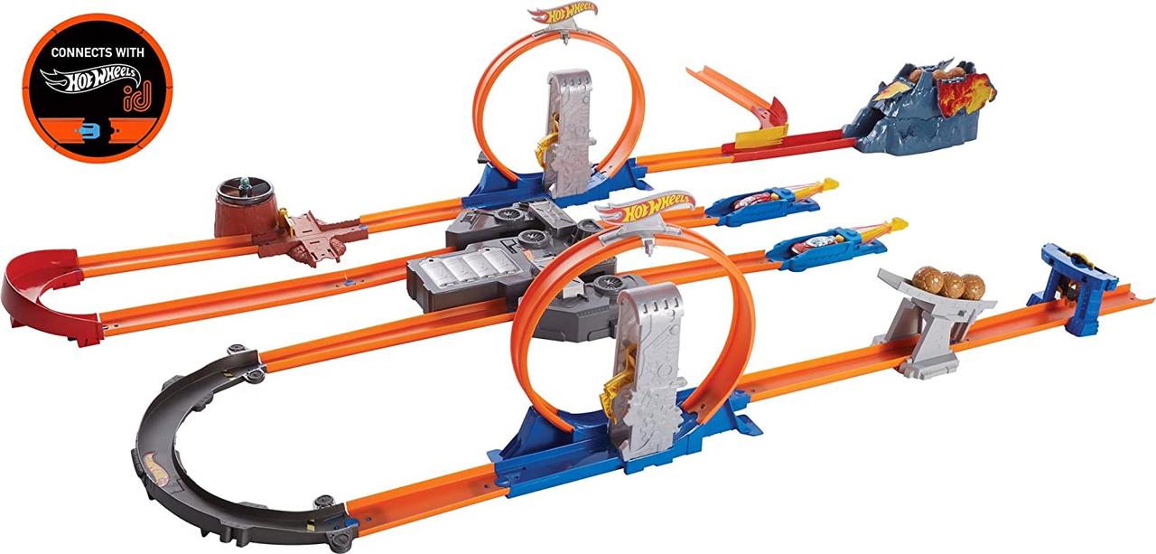 Ігровий набір трек Хот Вілс Подвійне прискорення Hot Wheels Track Builder Total Turbo Takeover Track Set