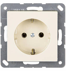 Розетка з заземленням 16А. Jung Eco Profi Слонова кістка