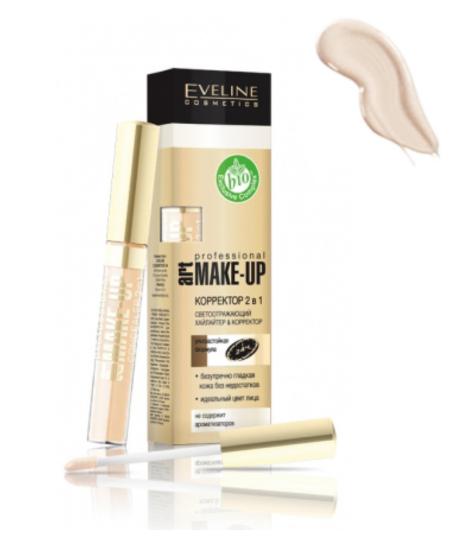 Рідкий коректор Eveline Cosmetics Art Professional Make-Up 2в1 №08 porcelain 7 мл