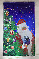 Пакет полиэтиленовый фольга с рисунком новогодним дед мороз