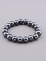 Браслет із натурального каменю Гематит