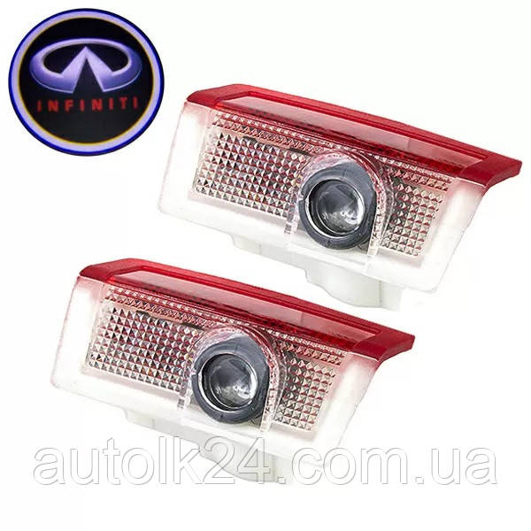 Штатна Led підсвітка двері з логотипом Infiniti QX30