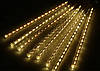 Гірлянда світлодіодні бурульки 8 шт. 50 см (прозорий шнур) Золотий, фото 2